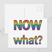 Was jetzt? postkarte (Vorne/Hinten)