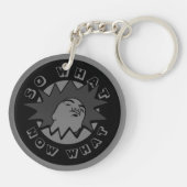 WAS JETZT WAS DIE Tasse SCHAUT Schlüsselanhänger (Rückseite)