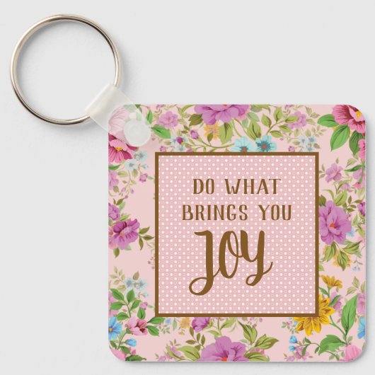 Was Joy Floral bringt Schlüsselanhänger (Vorderseite)