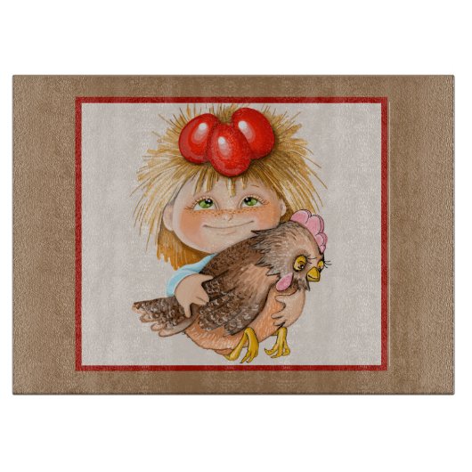 Was kam als Erstes Huhn oder Ei? Schneidebrett (Vorderseite)