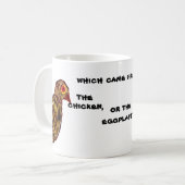 Was kam zuerst? das Huhn oder die Aubergine? Mug Kaffeetasse (Vorderseite Links)