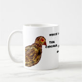 Was kam zuerst? das Huhn oder die Aubergine? Mug Kaffeetasse (Links)