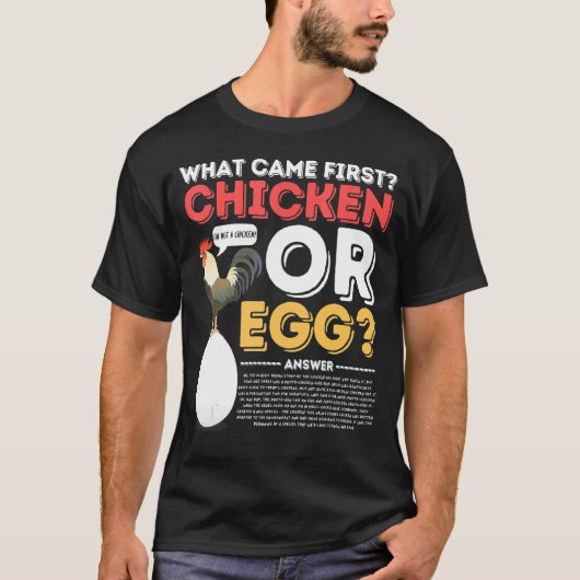Was kam zuerst Huhn oder Ei Kostüm T-Shirt (Vorderseite)