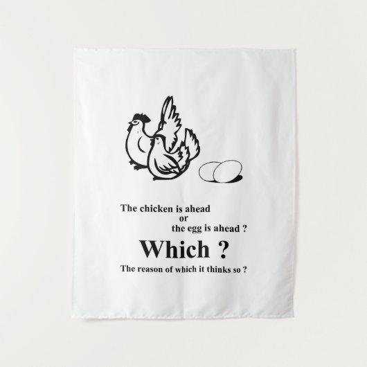 Was kam zuerst? wandteppich (Vorderseite)