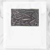 Was kann er vom Herzen wissen? Rechteckiger Aufkleber (Tasche)