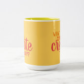 "Was kann ich heute erschaffen?" Künstlerische Tas Zweifarbige Tasse (Mittel)