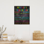 WAS KANN ICH STATT DENKEN? Klassenposter Poster (Küche)