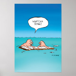 Was kann ich tun? Shipwreck Cartoon Poster