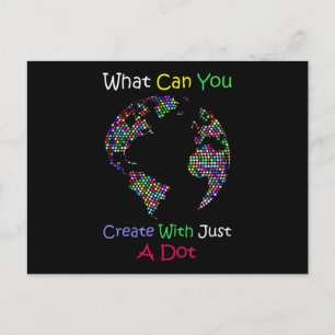 Was kann man mit nur einem Dot Globe Dot Day mache Postkarte
