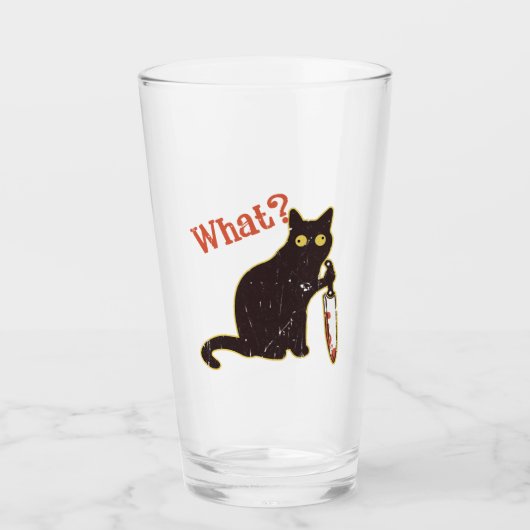 Was - Katze Besitzer Glas (Vorderseite)