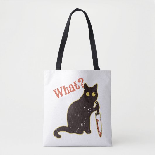Was - Katze Besitzer Tasche (Vorderseite)