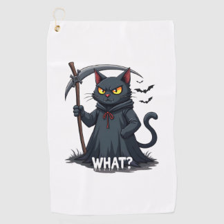 Was Katze schwarze Katze Halloween Gruselige Katze Golfhandtuch