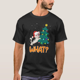 Was Katze Tannenbaum Kätzchen T-Shirt