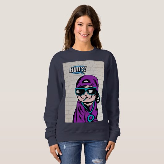 Was? Katzen befragen Sweatshirt (Vorne ganz)