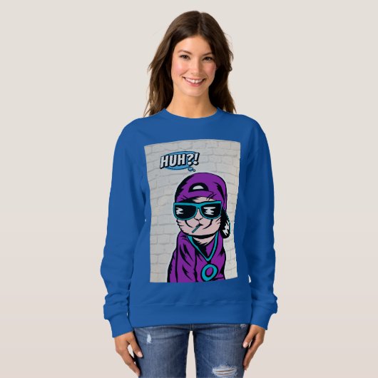 Was? Katzen befragen Sweatshirt (Vorne ganz)