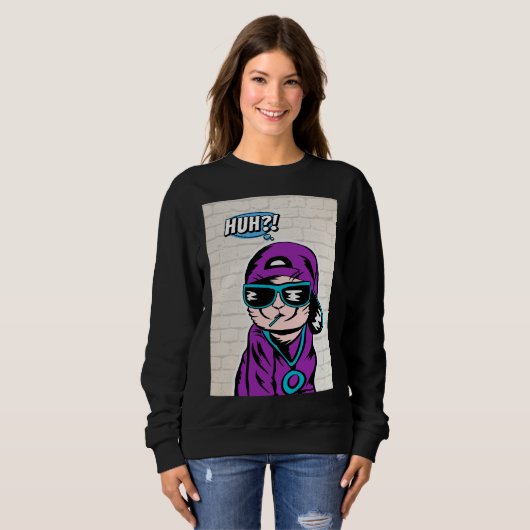 Was? Katzen befragen Sweatshirt (Vorne ganz)