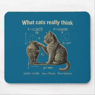 Was Katzen lustig finden Wissenschaft Katze vintag Mousepad