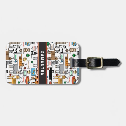 Was Katzen sagen Gepäckanhänger (Vorderseite horizontal)