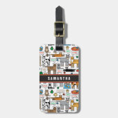 Was Katzen sagen Gepäckanhänger (Vorderseite vertikal)