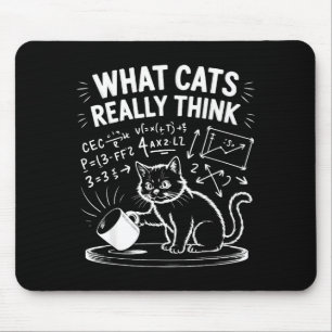 Was Katzen wirklich denken lustige Katzen Meme Phy Mousepad