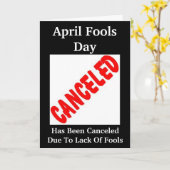 Was kein Aprilscherz-Tag? Karte (Gelbe Blume)