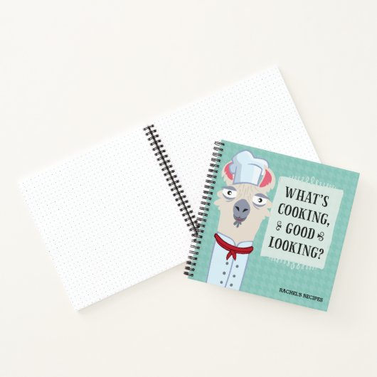 Was kocht gut aussehendes Lama-Rezept Notizblock (Innenseite)