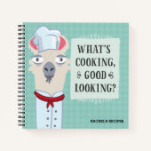 Was kocht gut aussehendes Lama-Rezept Notizblock (Vorderseite)