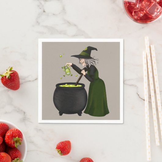 Was kocht Hexe? Serviette (Beispiel)