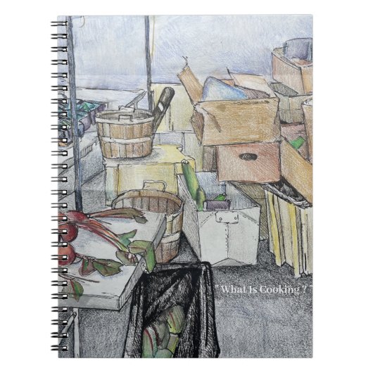 "Was kocht?" Notizbuch Notizblock (Vorderseite)