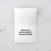 WAS KÖNNEN SIE SEIN *SICK* WERDEN BALD GUT! KARTE (Innenseite)