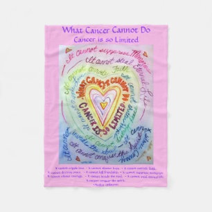 Was Krebs kann Herz-Fleece Chemo Blanket Fleecedecke