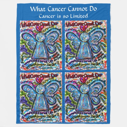 Was Krebs nicht kann Angel Chemo Fleece Blankets (Vorderseite)