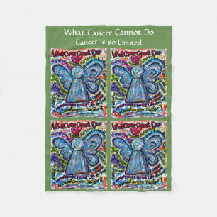 Was Krebs nicht kann Angel Chemo Fleece Blankets