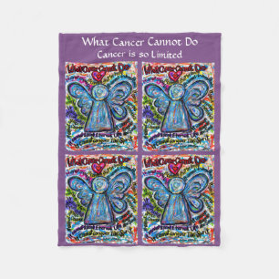 Was Krebs nicht kann Angel Chemo Fleece Blankets