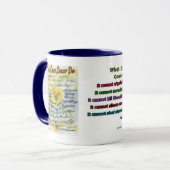 Was Krebs nicht kann (Blauer und Goldtext) Tasse (Vorderseite Links)