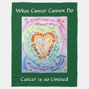 Was Krebs nicht kann Herz-Fleece Chemo Blankets Fleecedecke