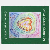 Was Krebs nicht kann Herz-Fleece Chemo Blankets Fleecedecke (Vorderseite (Horizontal))