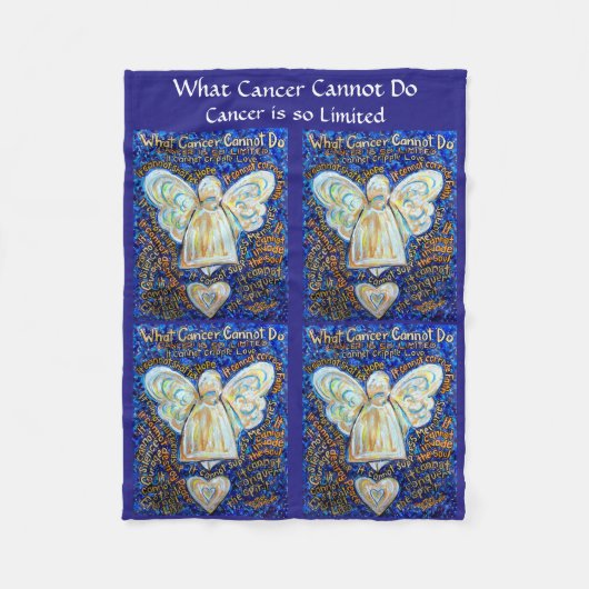 Was Krebs nicht tun Angel Fleece Chemo Blanket (Vorderseite)