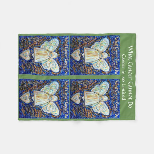 Was Krebs nicht tun Angel Fleece Chemo Blanket (Vorderseite (Horizontal))