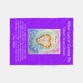 Was Krebs nicht tun Gedicht Chemo Custom Blanket Fleecedecke (Vorderseite (Horizontal))