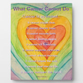 Was Krebs nicht tun Gedicht Herzkunst Druckgrafik Fotoplatte (Vorderseite)