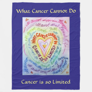 Was Krebs nicht tun Herz Fleece Chemo Blanket