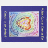 Was Krebs nicht tun Herz Fleece Chemo Blanket (Vorderseite (Horizontal))