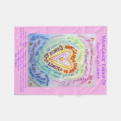 Was Krebs nicht tun Herz Fleece Chemo Blanket (Vorderseite (Horizontal))