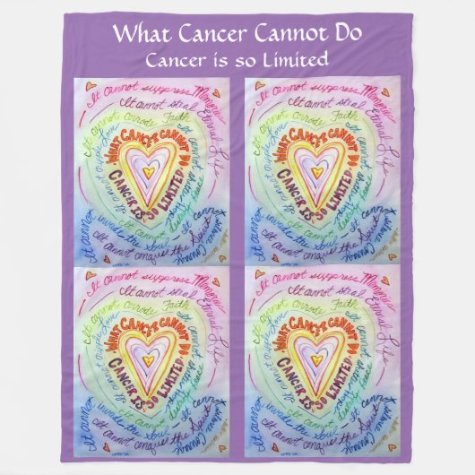 Was Krebs nicht tun Herz Fleece Chemo Blanket (Vorderseite)