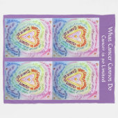 Was Krebs nicht tun Herz Fleece Chemo Blanket (Vorderseite (Horizontal))