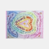 Was Krebs nicht tun Herz Fleece Chemo Blanket (Vorderseite (Horizontal))