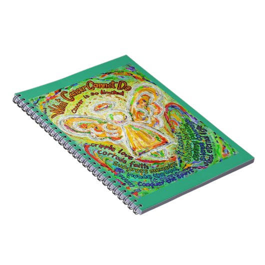 Was Krebs nicht tun kann Angel Art Notebook Journa Notizblock (Rechte Seite)