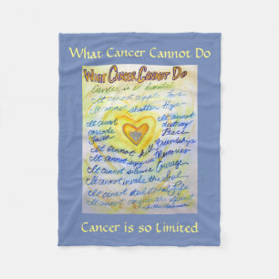 Was Krebs nicht tun kann Angel Chemo Custom Blanke Fleecedecke