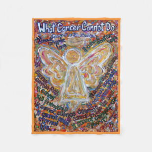 Was Krebs nicht tun kann Angel Chemo Fleece Blanke